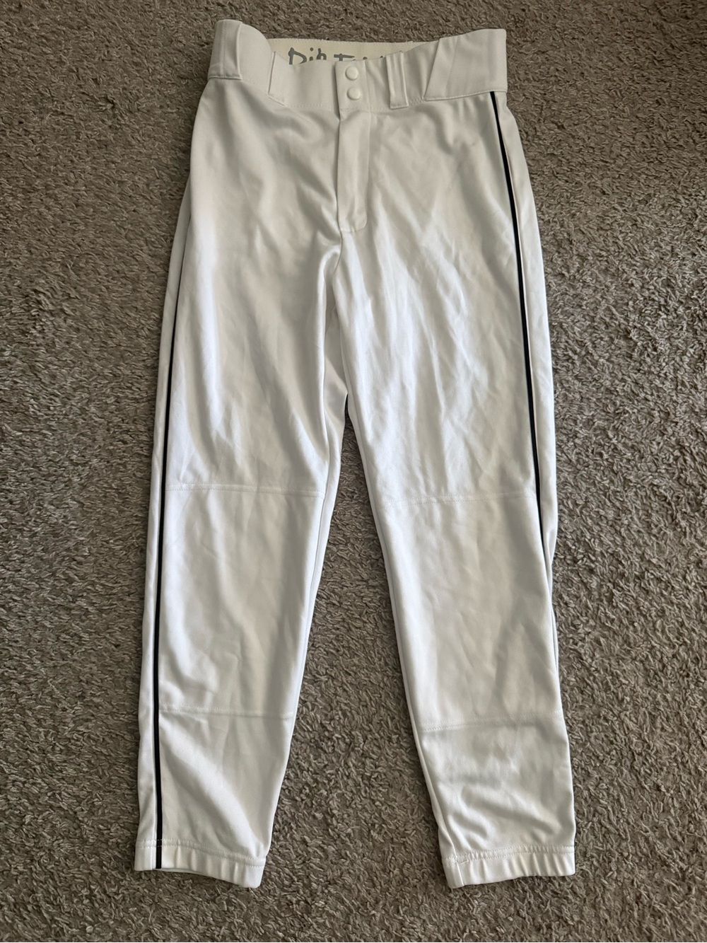 VGUC Mens Dirty Midd Piped Baseball Pants, Size M, black/white. Worn once.
